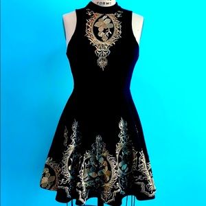 Dream State chic black skater dress